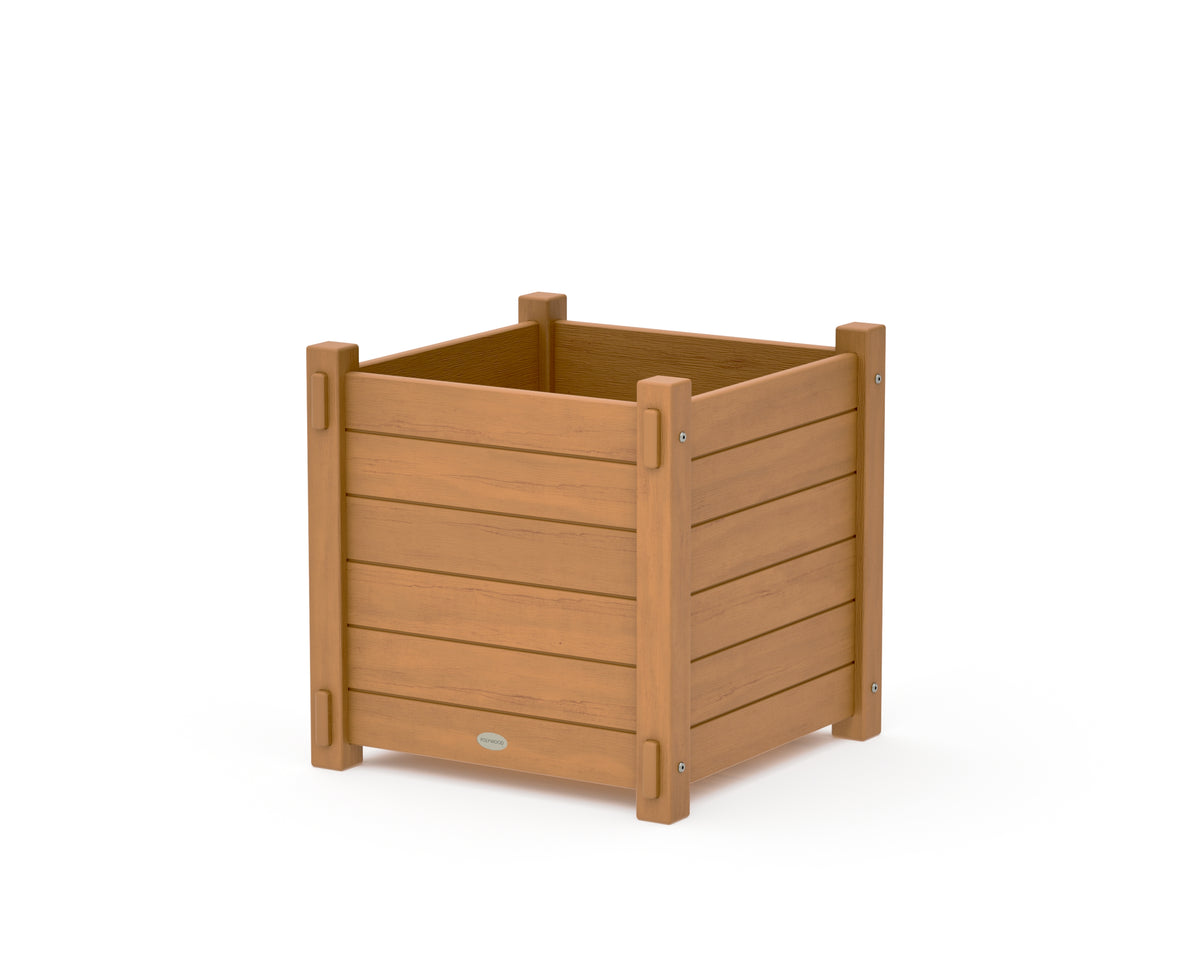 POLYWOOD Nautical Large Square Planter Box in Natural