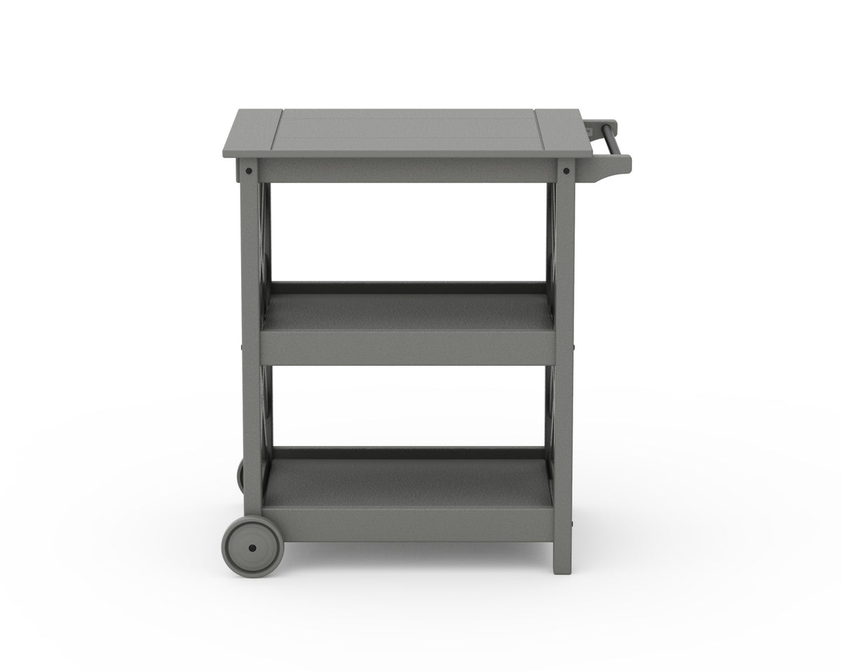 POLYWOOD Wovendale Bar Cart angle view