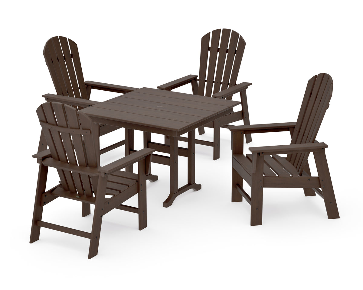 POLYWOOD South Beach 5-Piece Farmhouse Dining Set in Kona