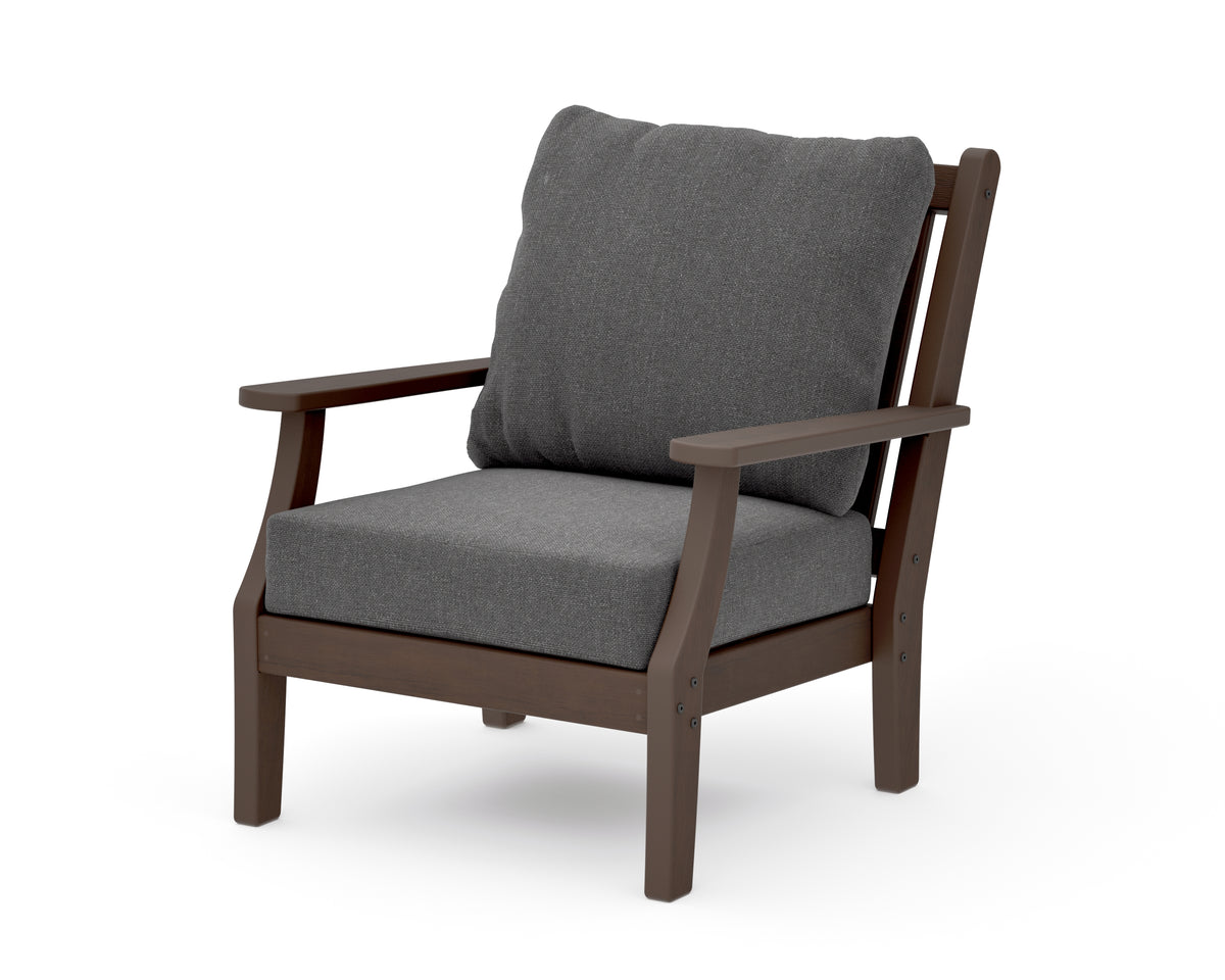 POLYWOOD Wovendale Deep Seating Chair in Kona / Ash Charcoal