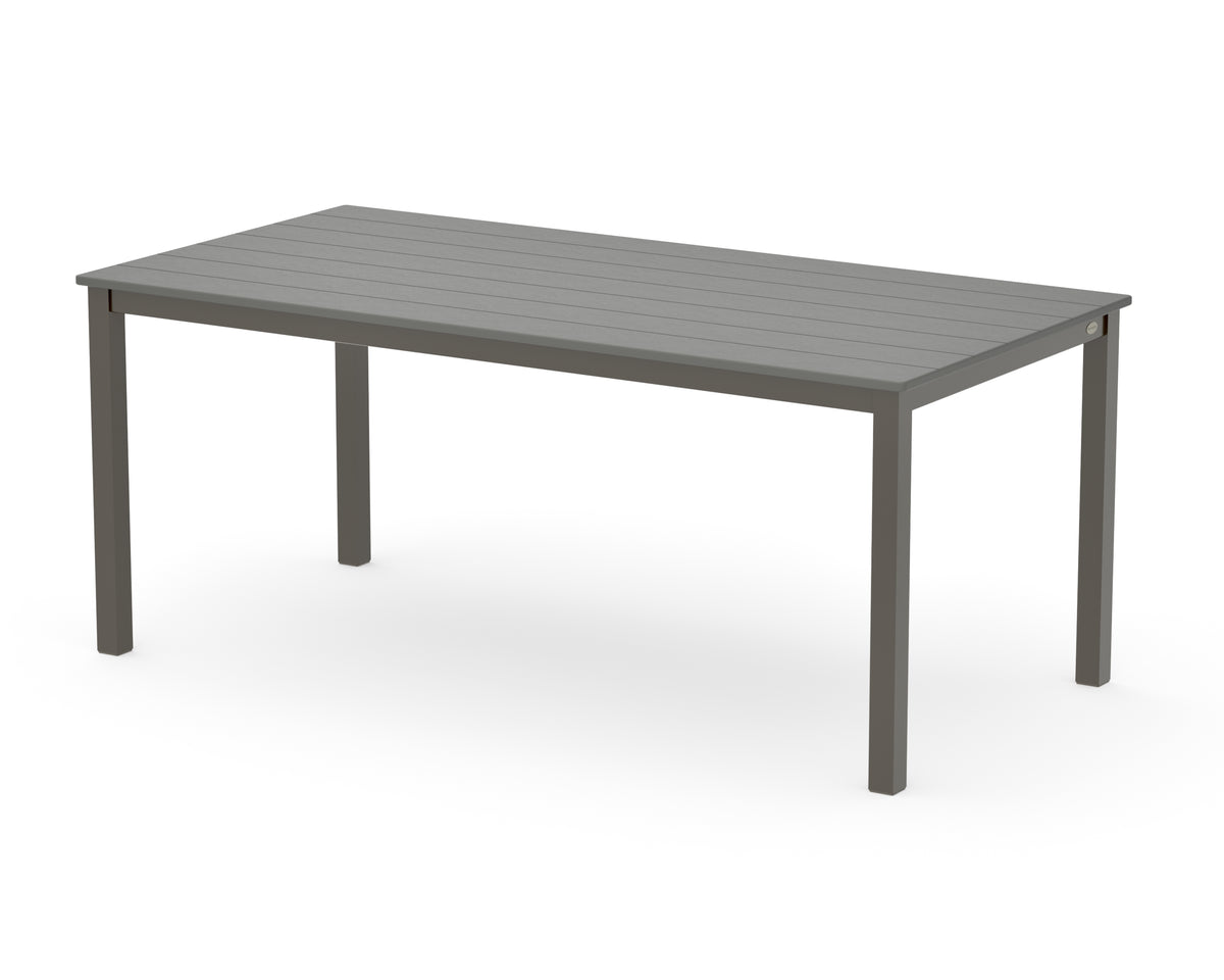 POLYWOOD Main Street 36" x 72" Dining Table in Bronze / Slate Grey