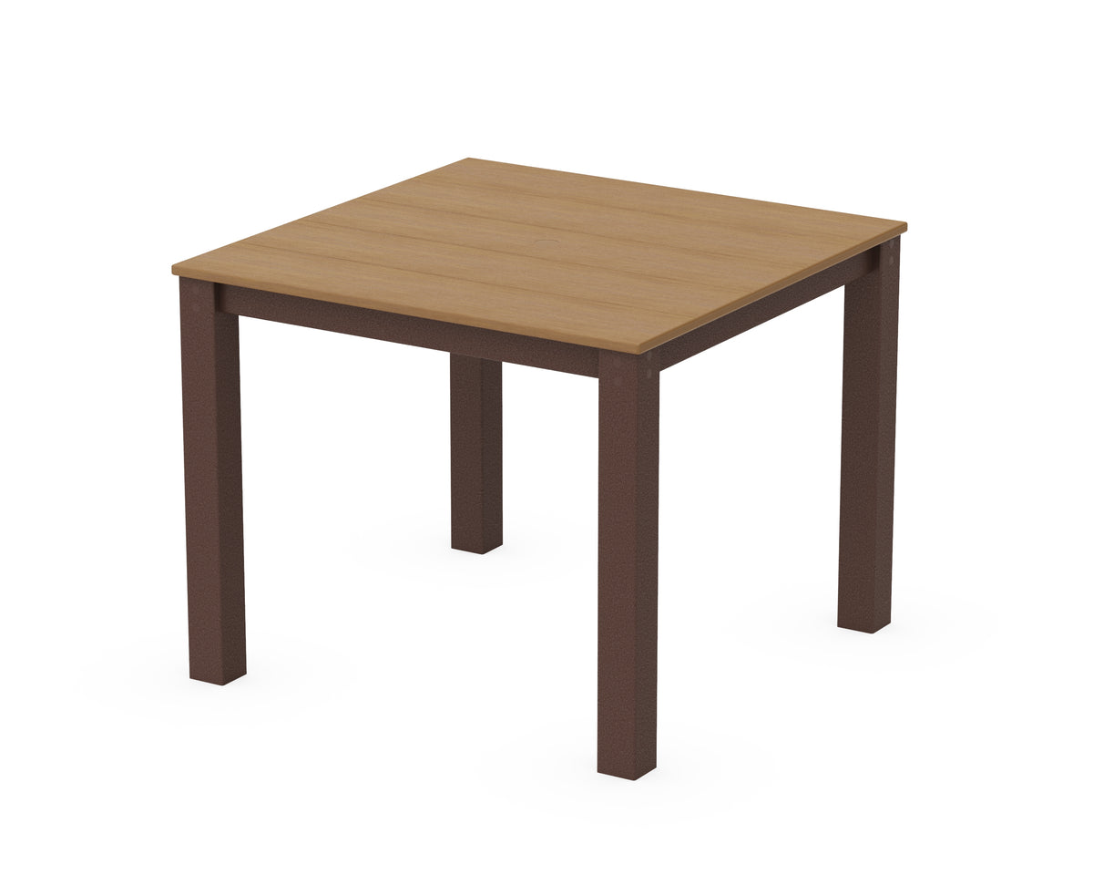 POLYWOOD Parsons 38" X 38" Dining Table in Mahogany / Natural