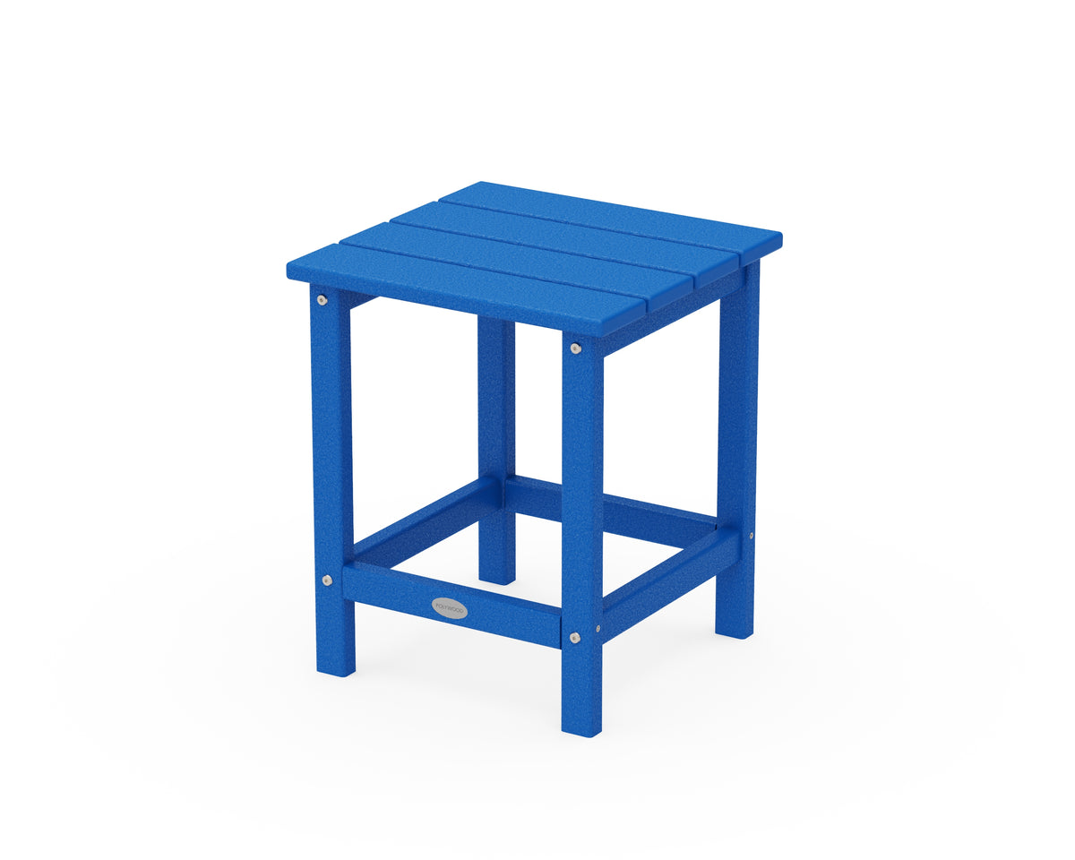 POLYWOOD Long Island 18" Side Table in Pacific Blue