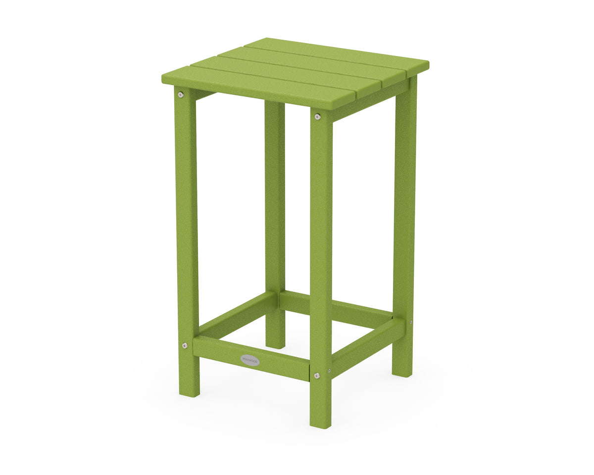 POLYWOOD Long Island 26" Counter Side Table in Lime