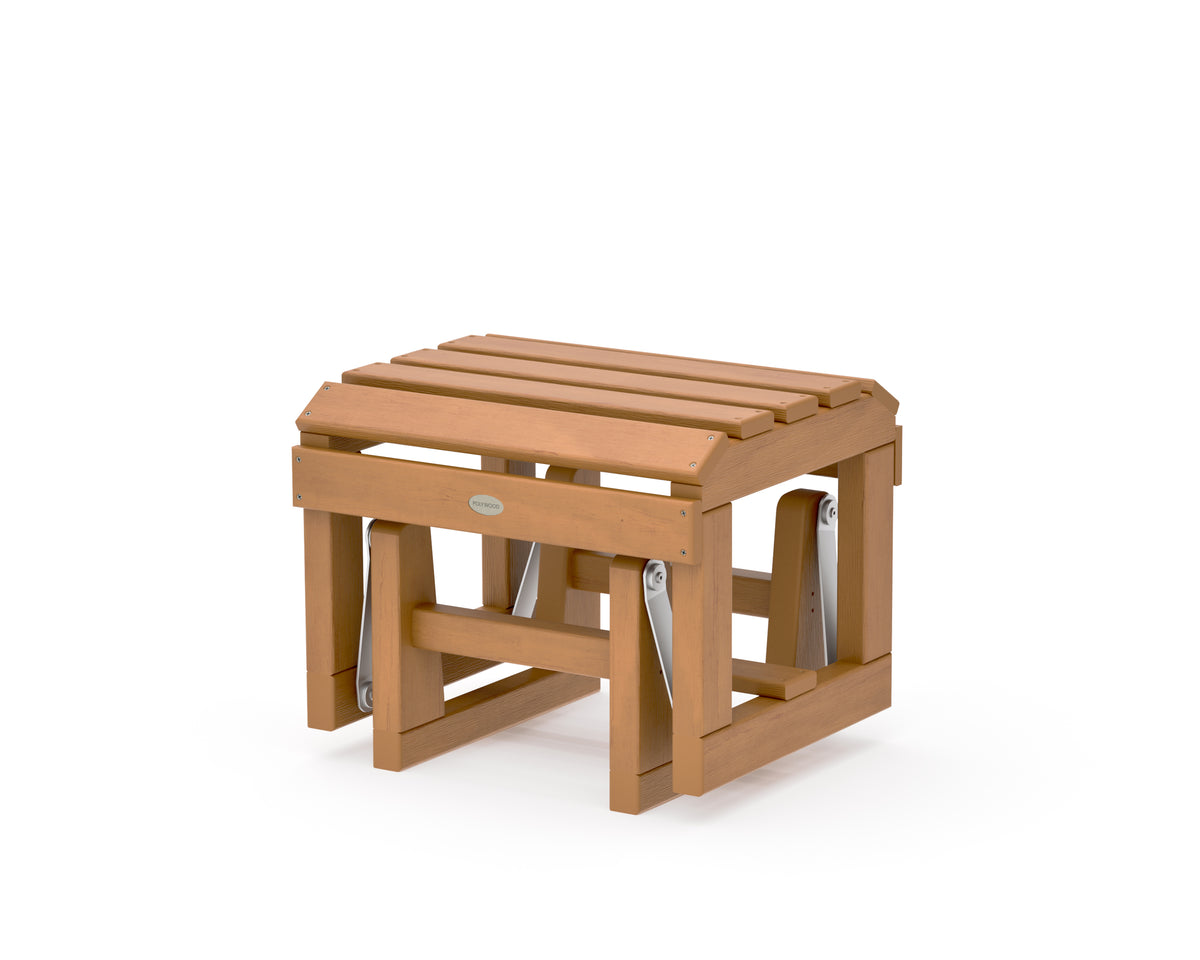 POLYWOOD Classic Adirondack Glider Ottoman in Natural