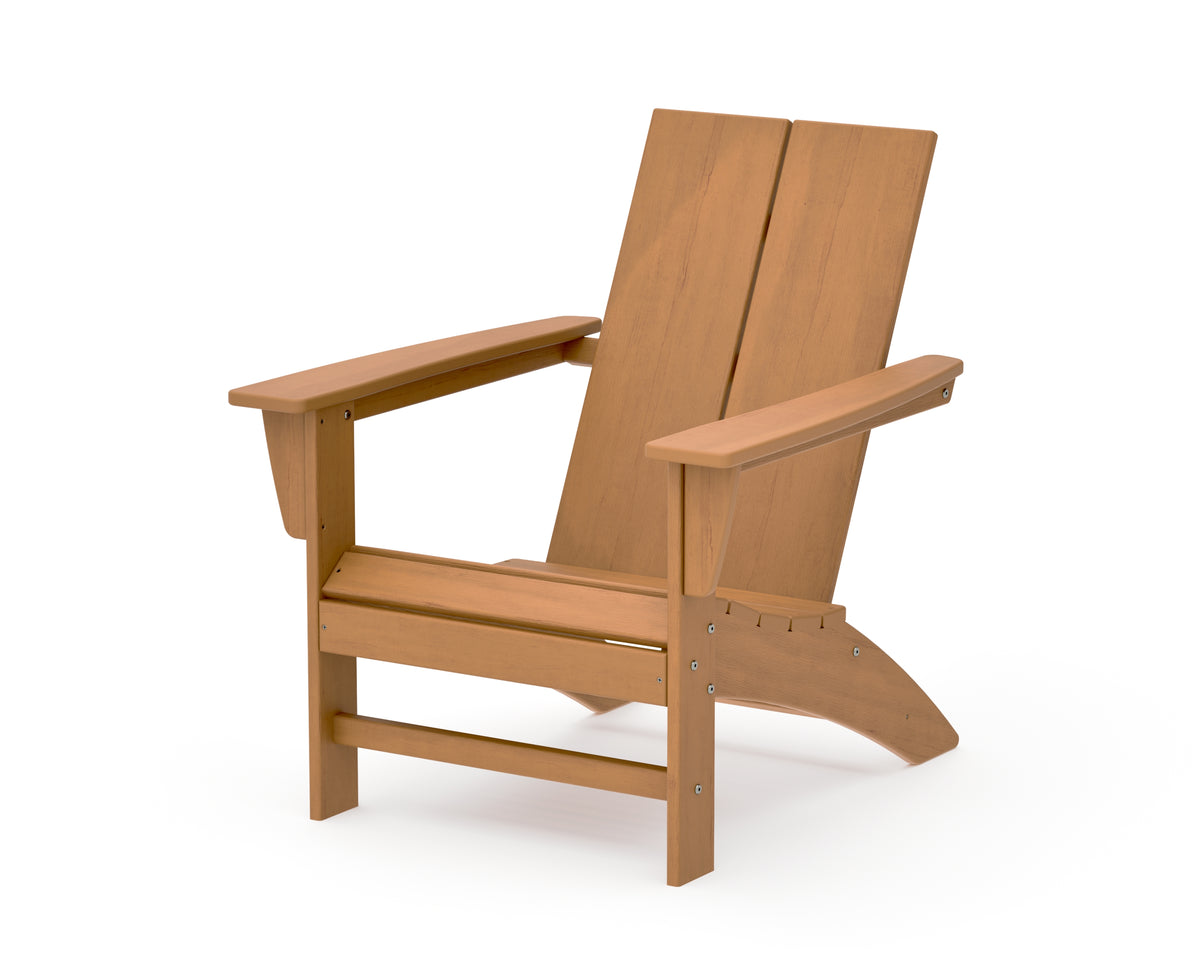 POLYWOOD Cottage Modern Adirondack Chair in Natural