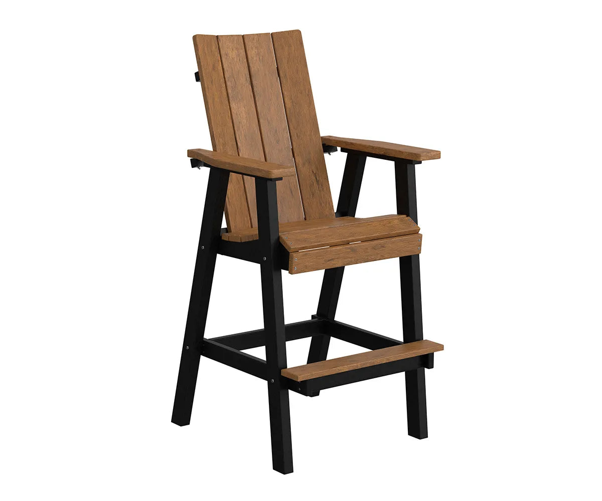 Berlin Gardens SOL XT Chair, cedar seat and back on a black frame