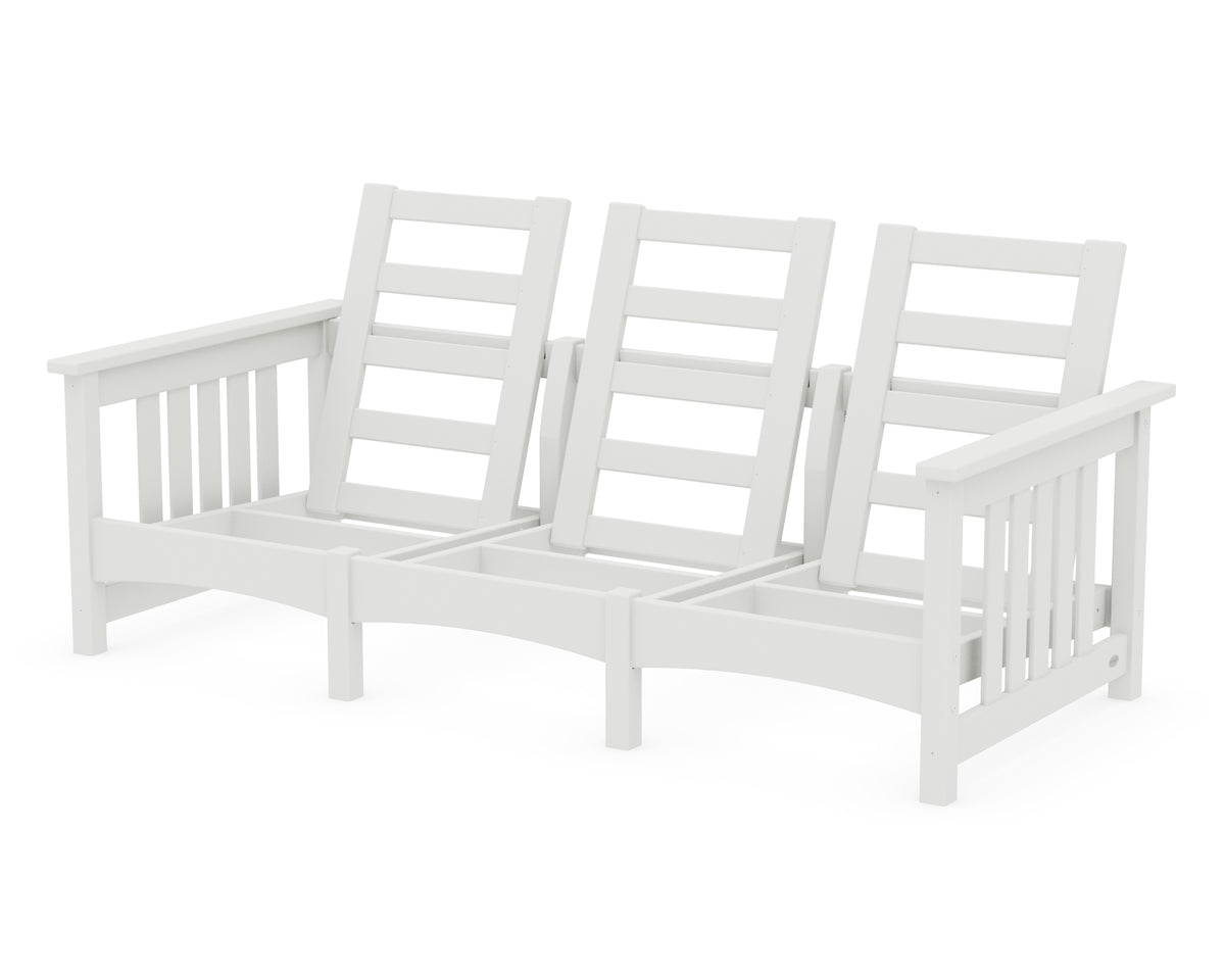 POLYWOOD Club Mission Sofa Frame in Vintage White