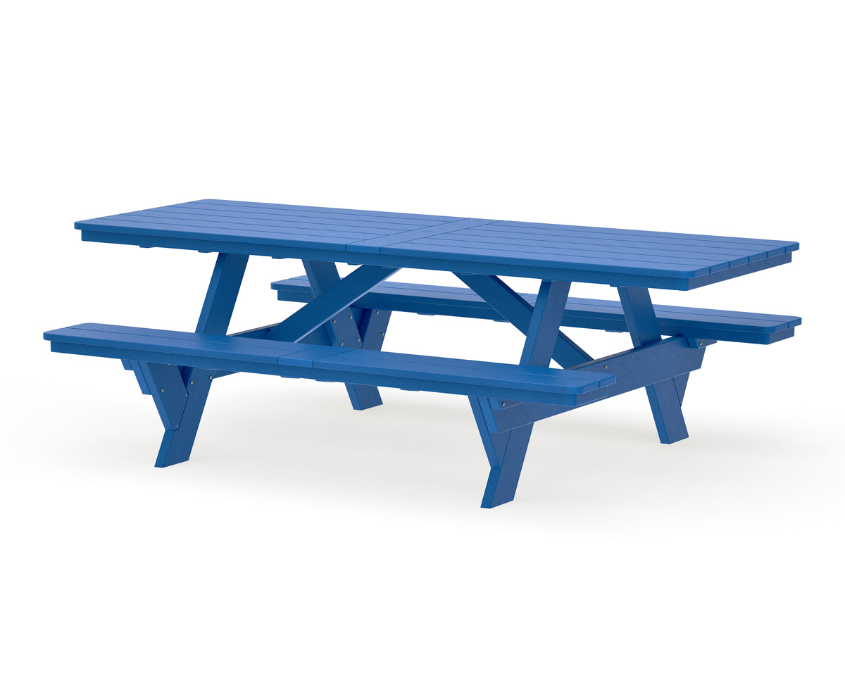POLYWOOD Rockford 98” ADA Picnic Table in Pacific Blue