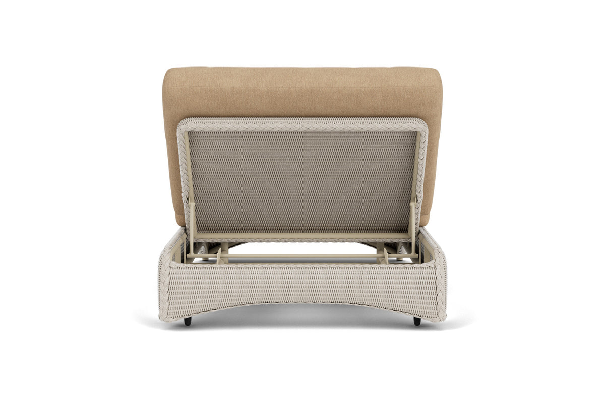 Lloyd Flanders Lloyd Loom Double Chaise – 2x2 Weave in Linen with Hayden Sand fabric, view 7