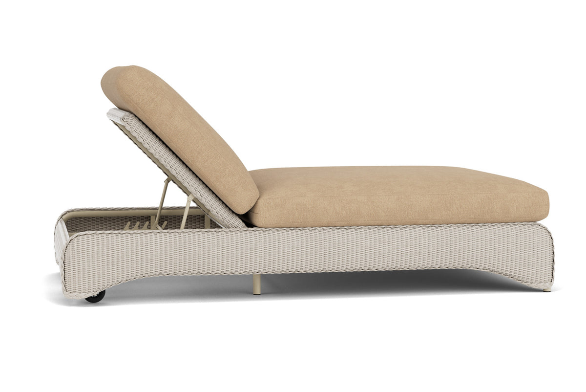 Lloyd Flanders Lloyd Loom Double Chaise – 2x2 Weave in Linen with Hayden Sand fabric, view 5