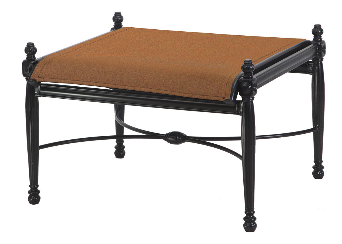 Gensun Bel Air Padded Sling Ottoman in Midnight Gold