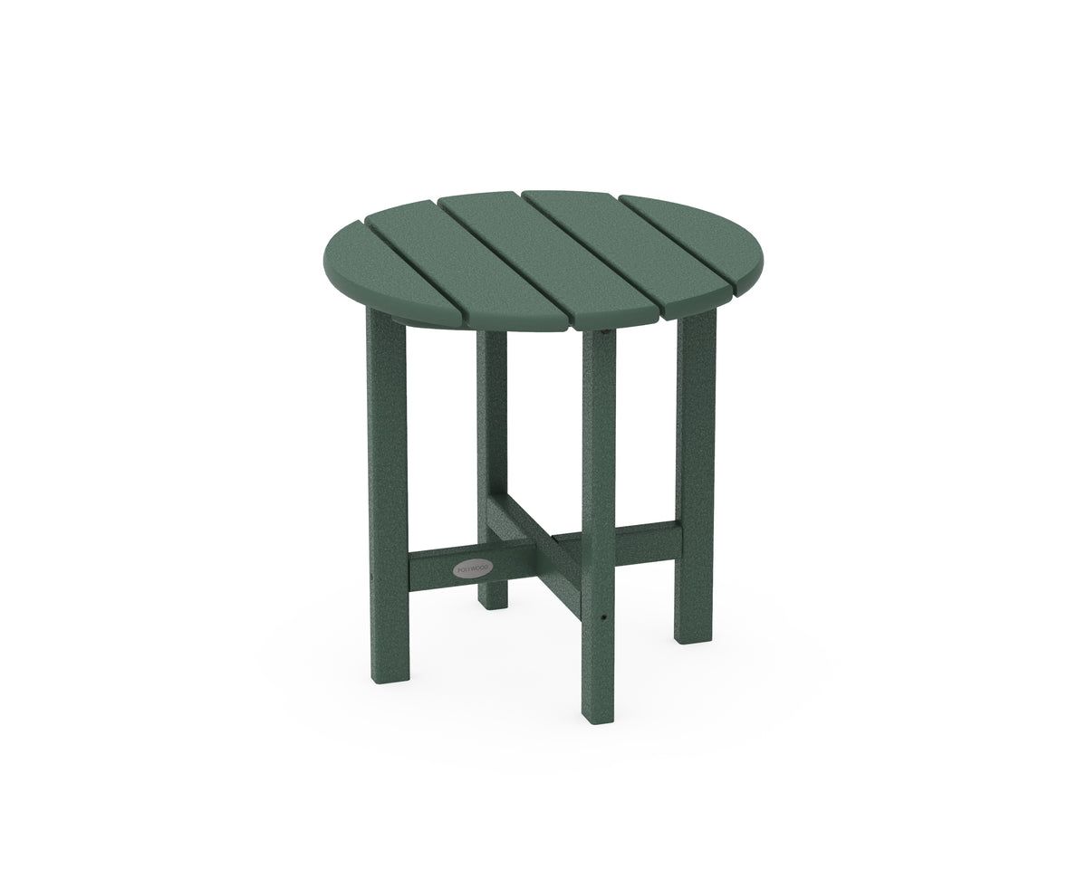 POLYWOOD Round 18" Side Table in Green