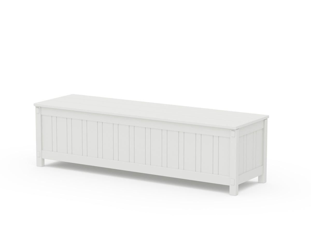 POLYWOOD Acadia 60” Storage Bench in White