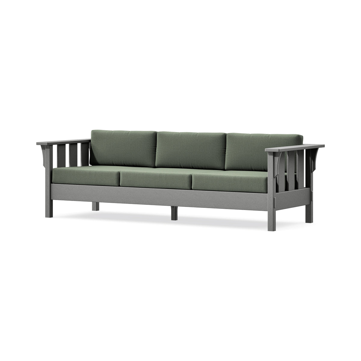 POLYWOOD Acadia Deep Seating Sofa in Slate Grey / Cast Sage