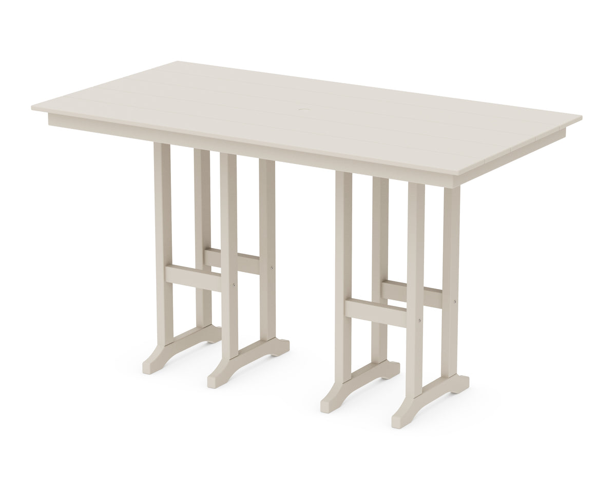 POLYWOOD Farmhouse 37" x 72" Bar Table in Sand