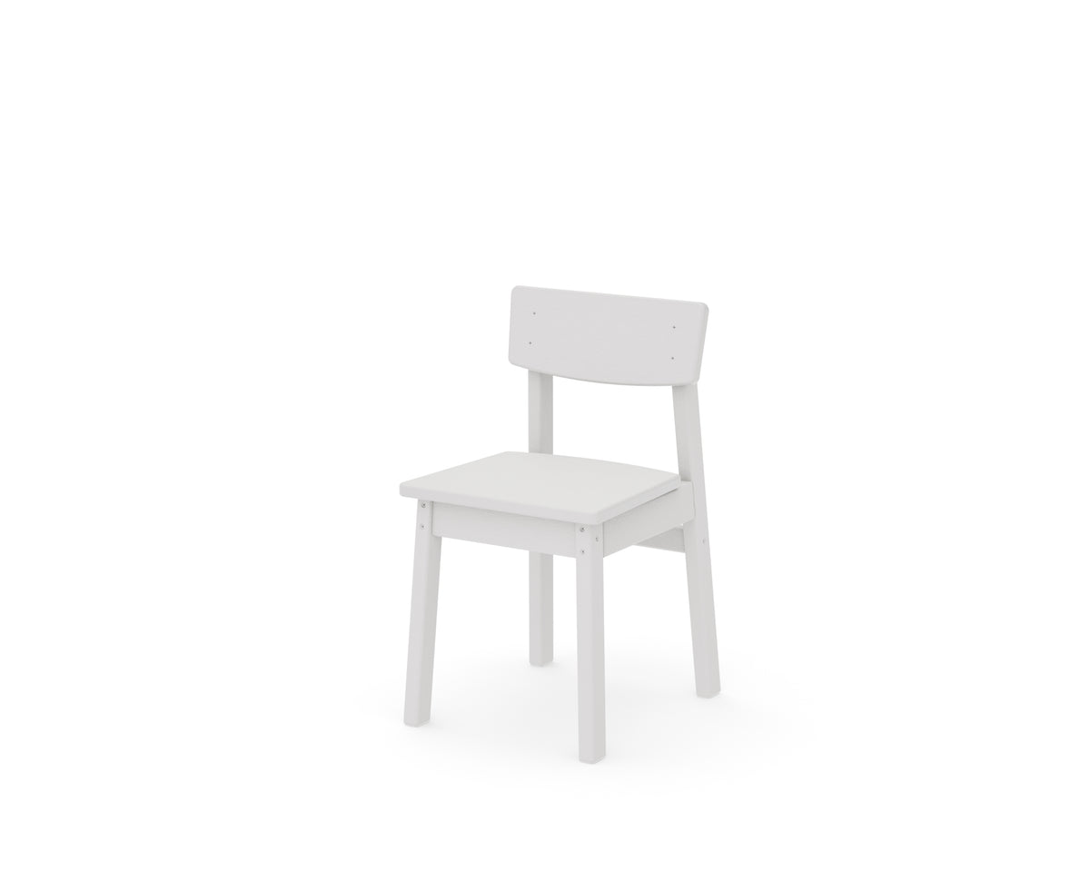POLYWOOD Kids Modern Studio Dining Chair in Vintage White
