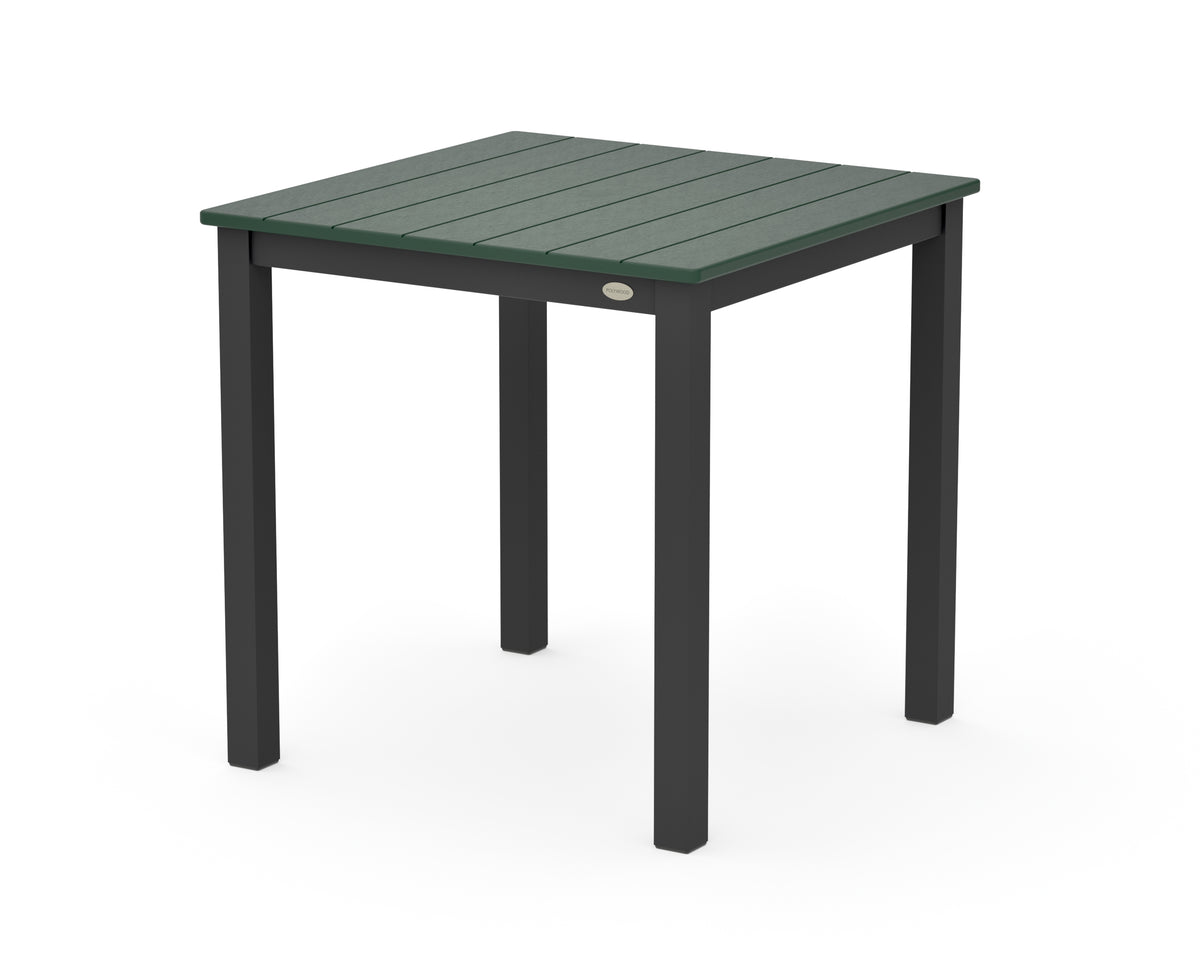 POLYWOOD Main Street 30 x 30 Dining Table in Black / Green