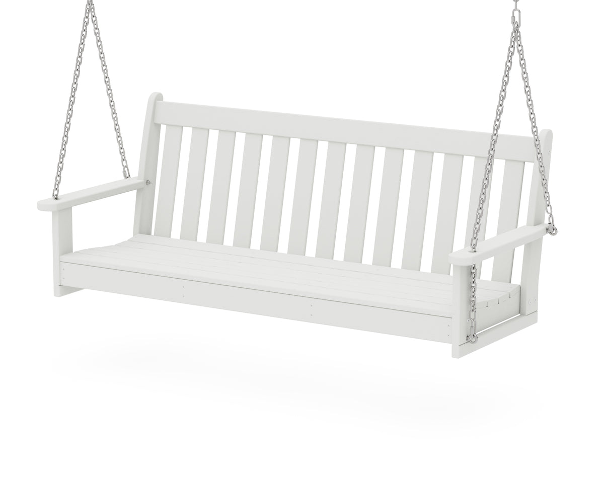 POLYWOOD Vineyard 60" Porch Swing in Vintage White