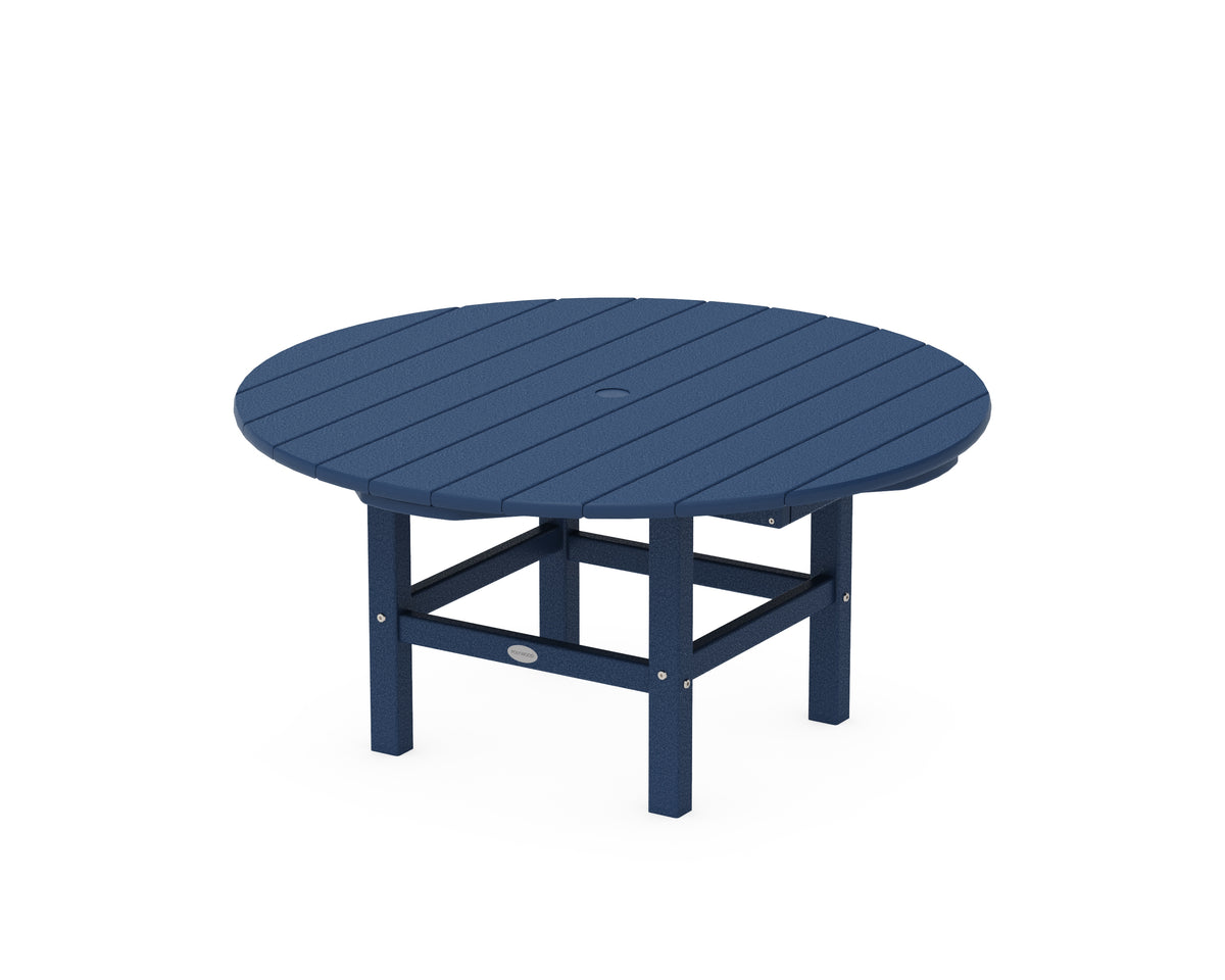 POLYWOOD Round 37" Conversation Table in Navy