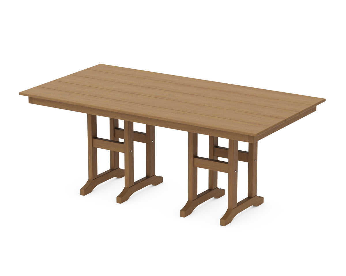 POLYWOOD Farmhouse 37" x 72" Dining Table in Natural