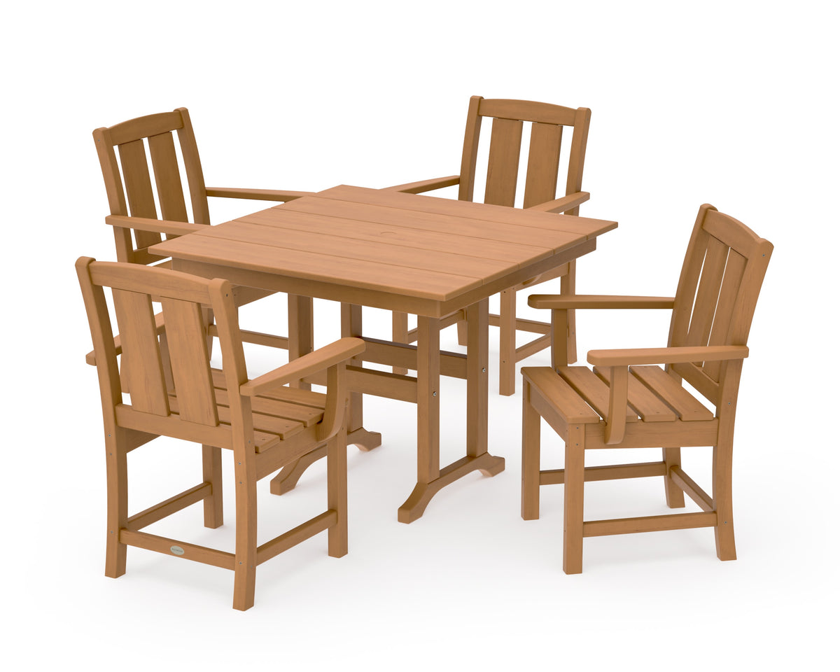 POLYWOOD Mission 5-Piece Farmhouse Dining Set in Natural