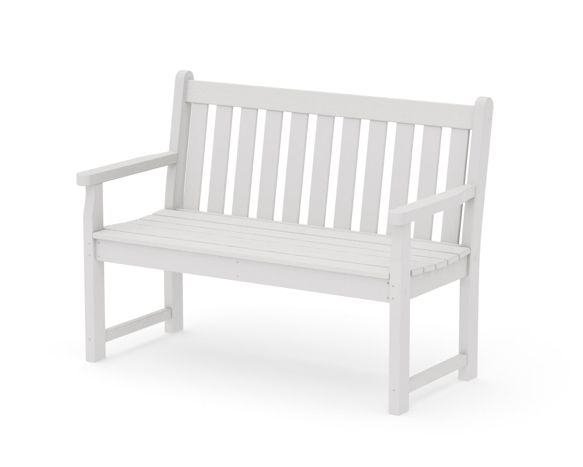 POLYWOOD Traditional Garden 48" Bench in Vintage White