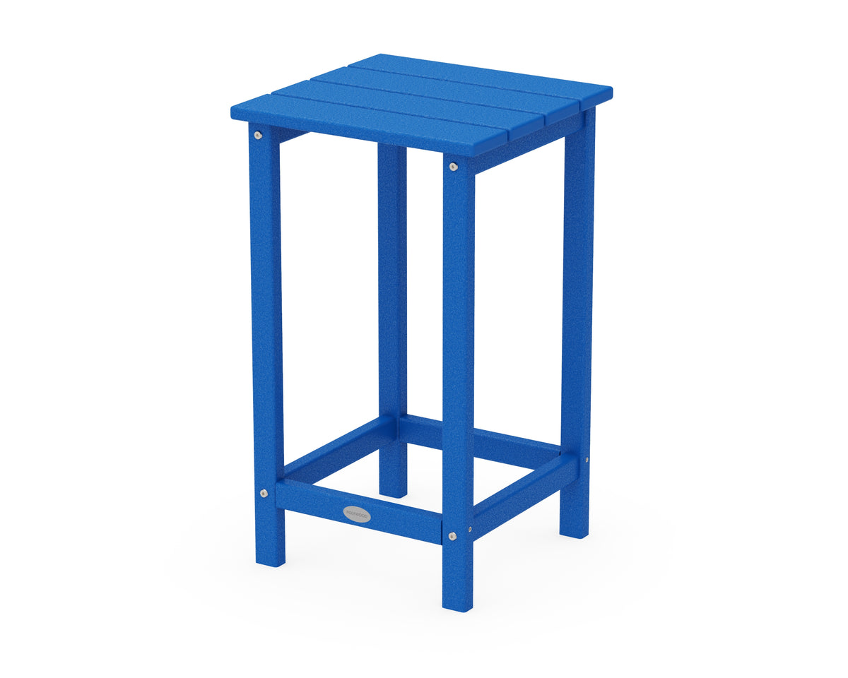 POLYWOOD Long Island 26" Counter Side Table in Pacific Blue