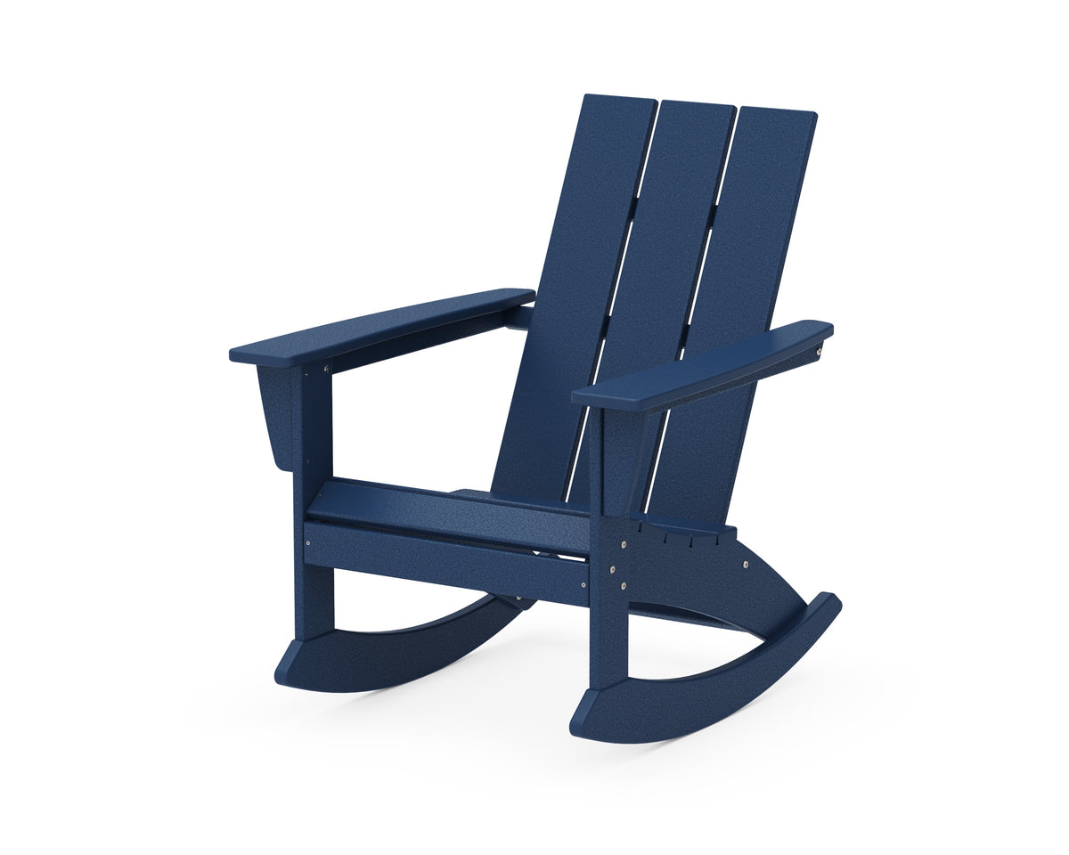 POLYWOOD Modern Adirondack Rocking Chair in Navy
