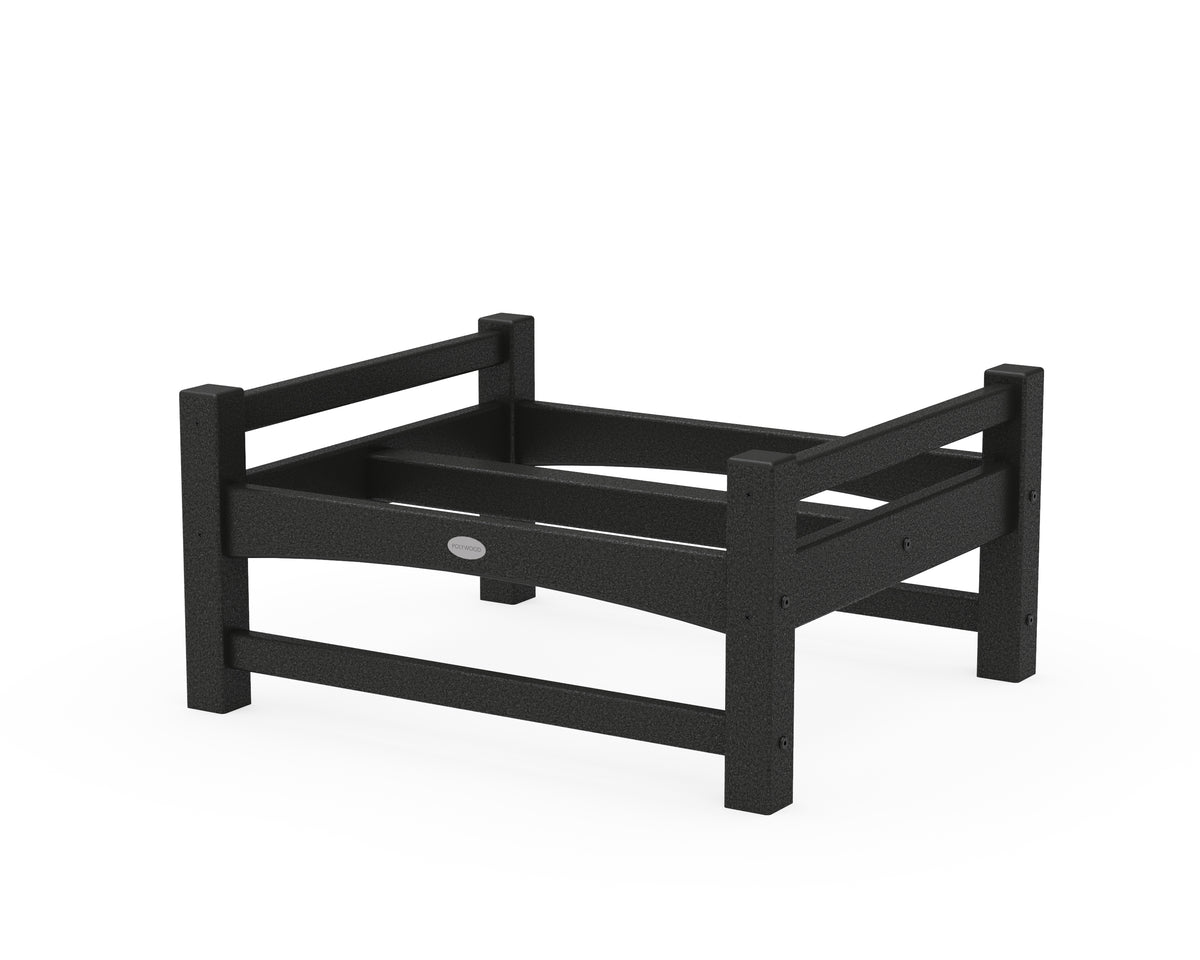POLYWOOD Club Ottoman Frame in Black