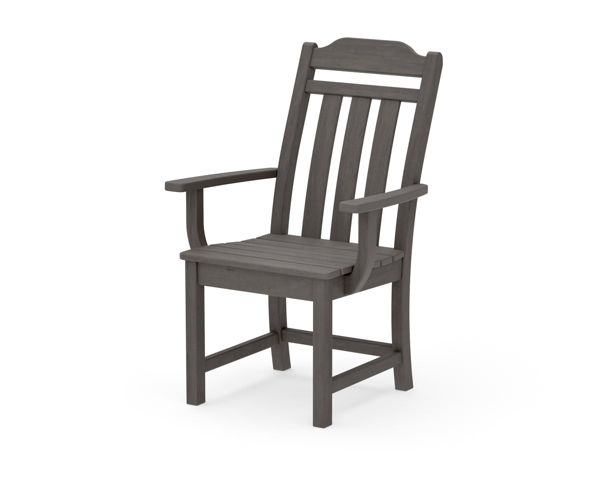 POLYWOOD Cottage Dining Arm Chair in Driftwood