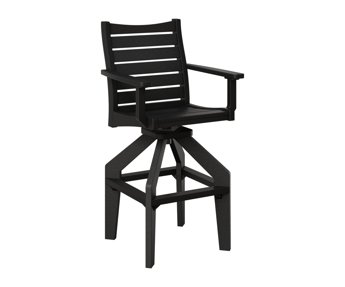 Berlin Gardens Bristol Swivel XT Chair in Black