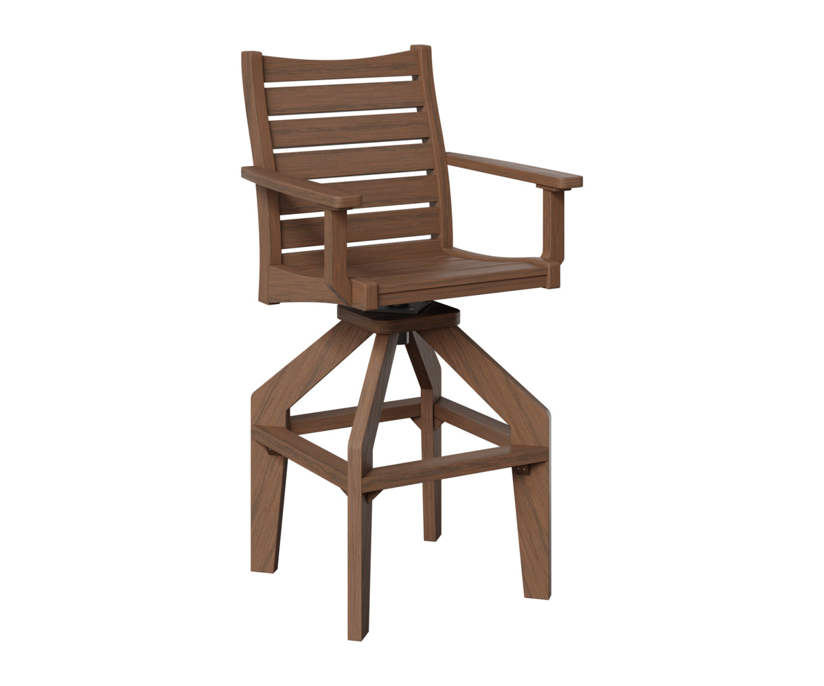 Berlin Gardens Bristol Swivel XT Chair in Brazilian Walnut