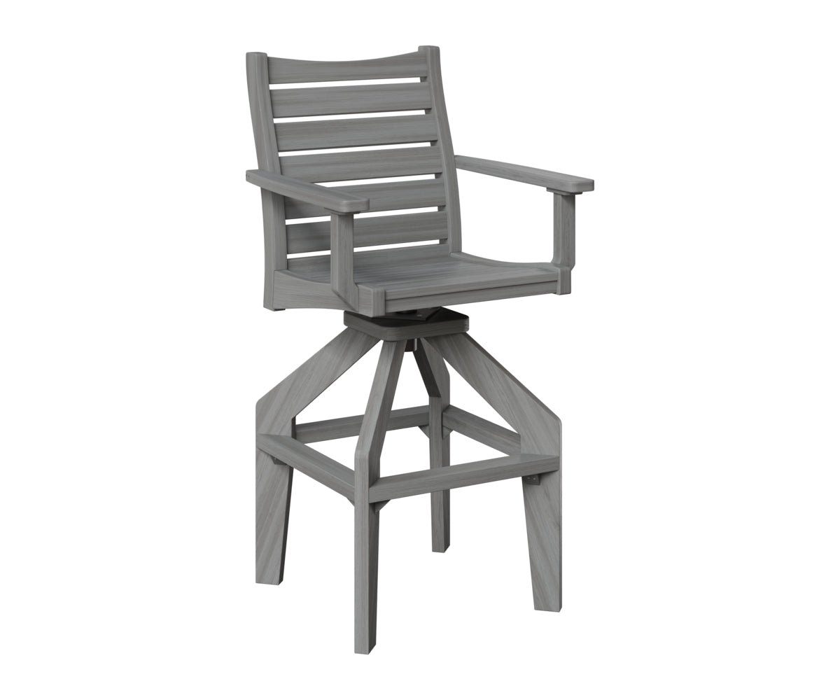 Berlin Gardens Bristol Swivel XT Chair in Driftwood Gray