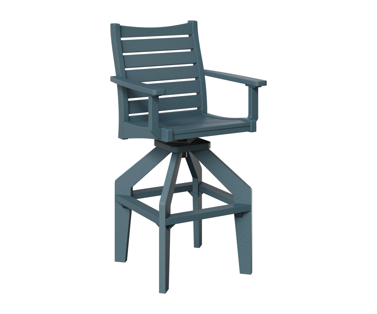 Berlin Gardens Bristol Swivel XT Chair in Slate