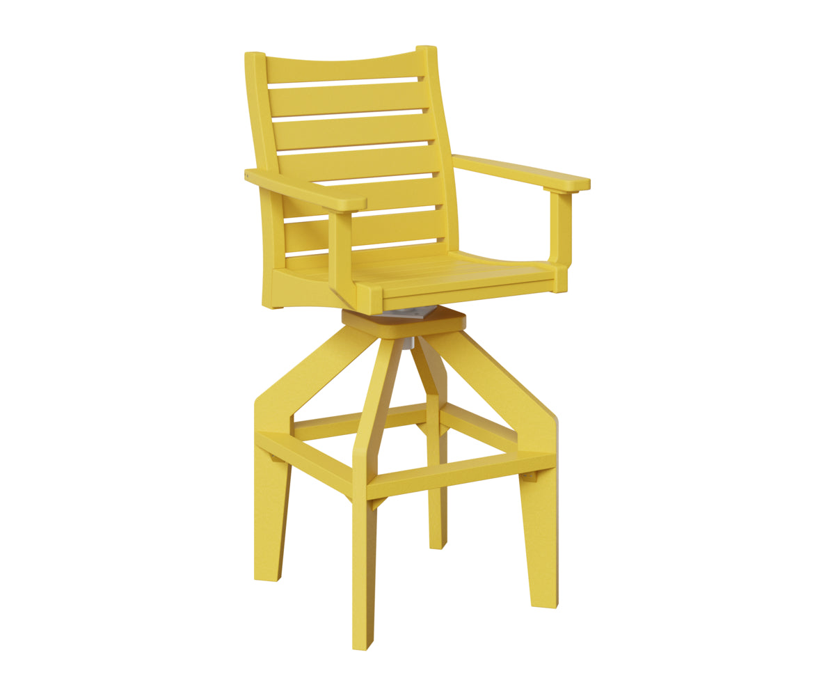 Berlin Gardens Bristol Swivel XT Chair in Sunburst Yellow