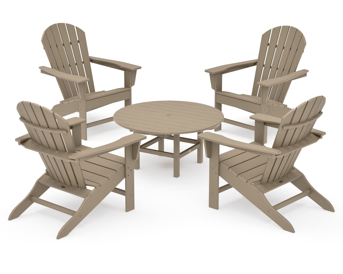 POLYWOOD South Beach 5-Piece Conversation Group in Vintage Sahara