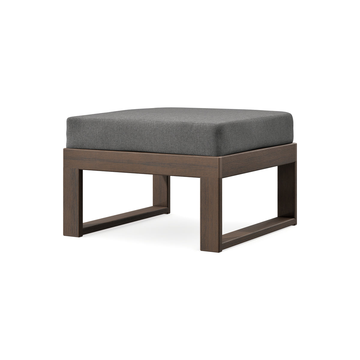 POLYWOOD Modular Ottoman - Modern in Kona / Ash Charcoal