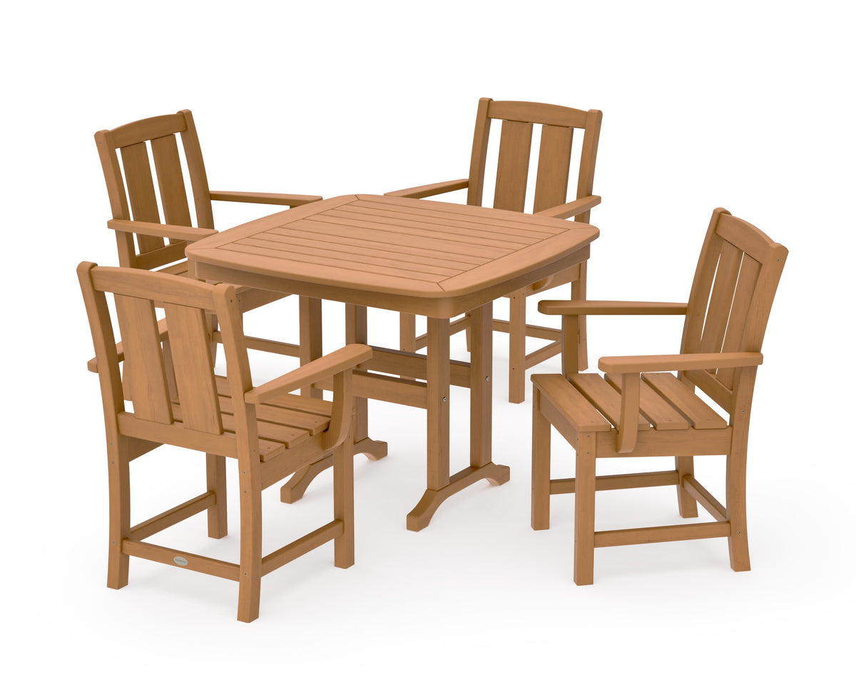 POLYWOOD Mission 5-Piece Dining Set in Natural