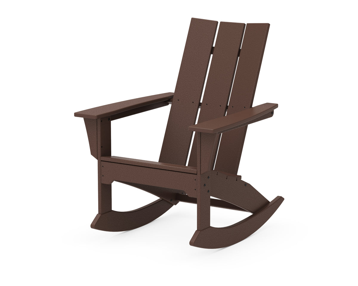 POLYWOOD Modern Adirondack Rocker in Mahogany