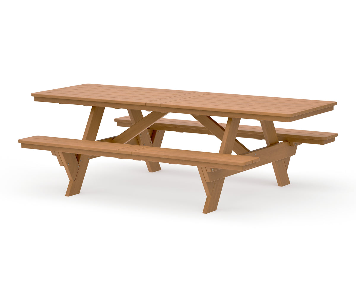 POLYWOOD Rockford 98” ADA Picnic Table in Natural
