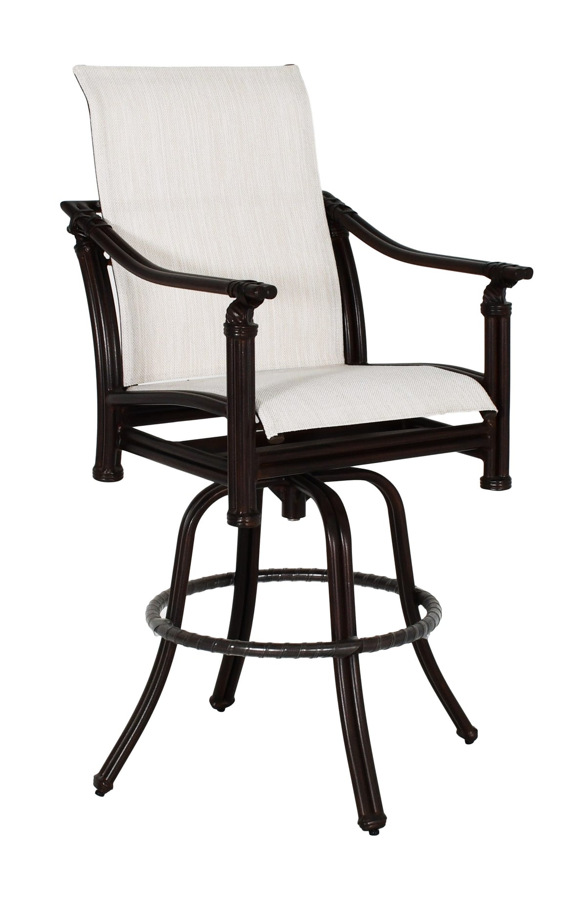 Castelle Coco High Back Sling Swivel Bar Stool, view 2