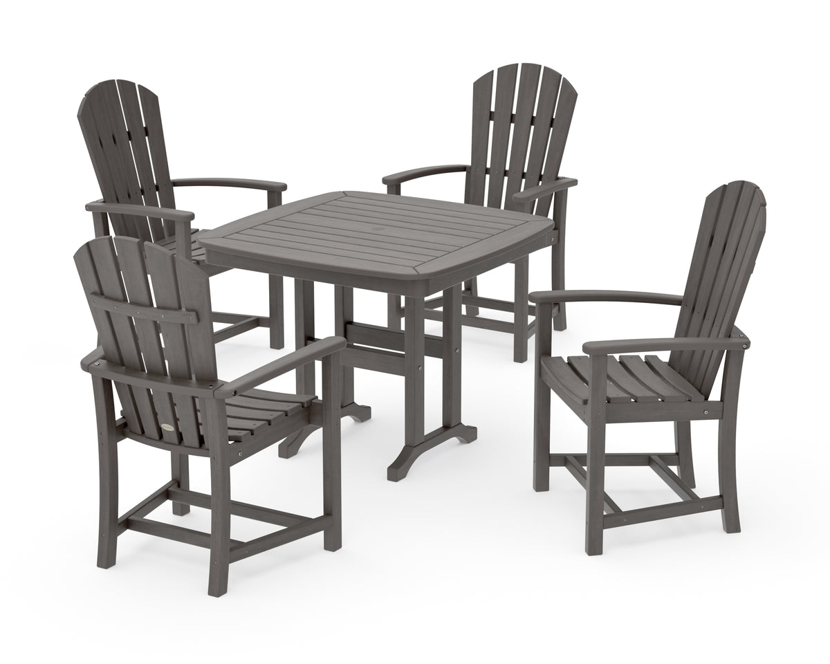POLYWOOD Palm Coast 5-Piece Dining Set in Driftwood