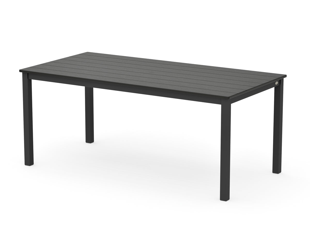 POLYWOOD Main Street 36" x 72" Dining Table in Black / Black
