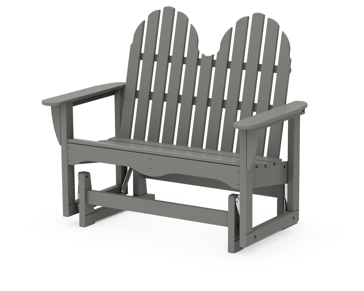 POLYWOOD Classic Adirondack 48" Glider in Slate Grey