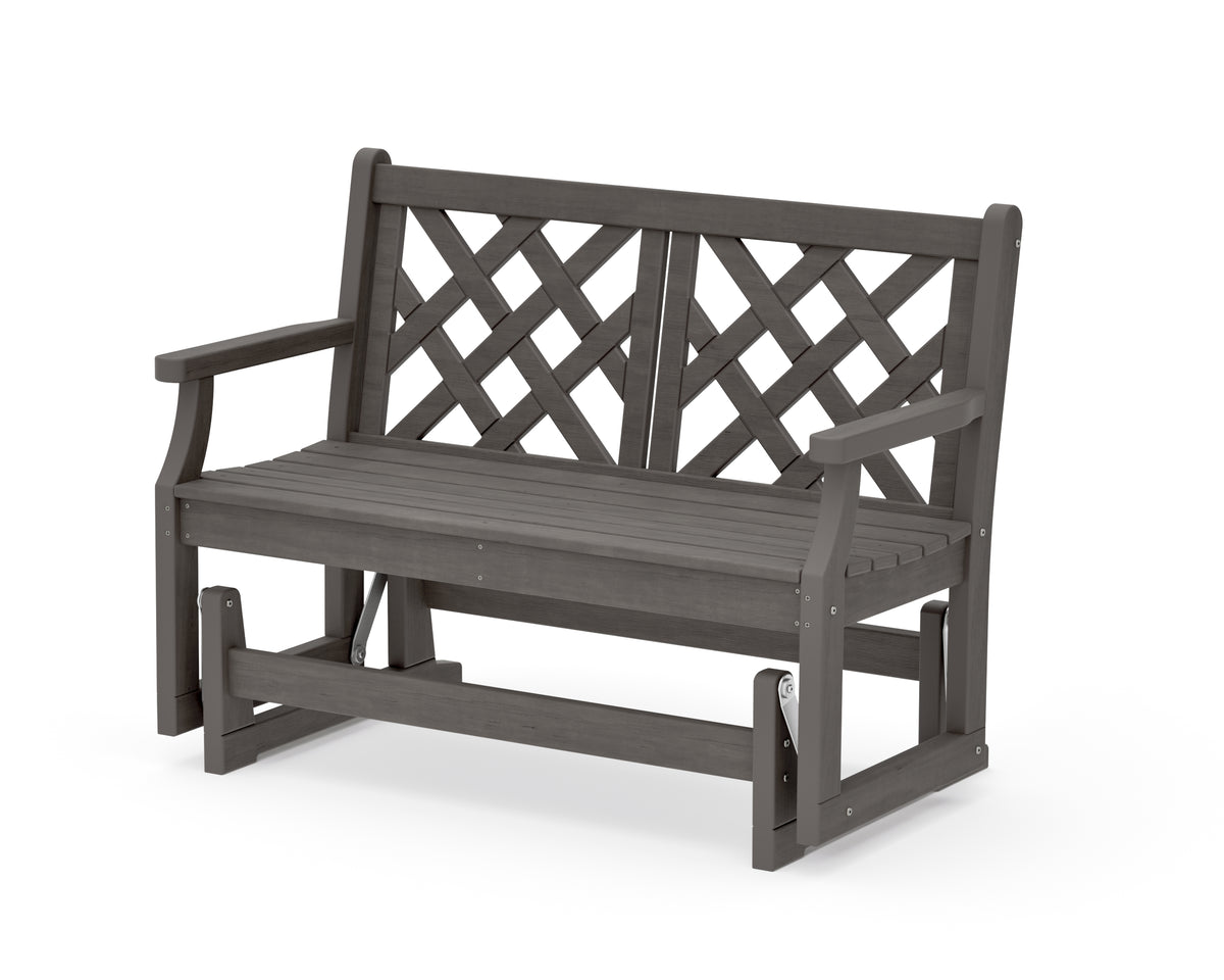 POLYWOOD Wovendale 48" Glider in Driftwood