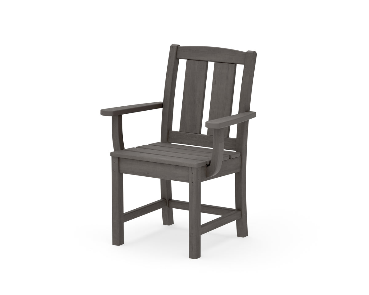 POLYWOOD Mission Dining Arm Chair in Driftwood