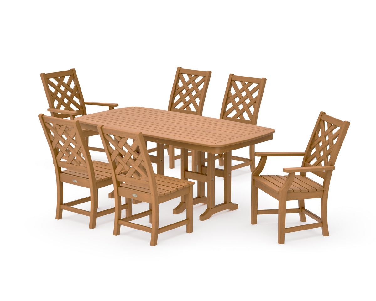 POLYWOOD Wovendale 7-Piece Dining Set in Natural