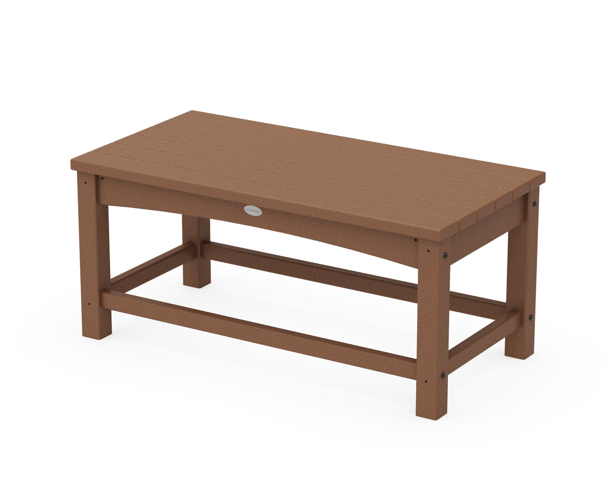 POLYWOOD Club Coffee Table in Teak