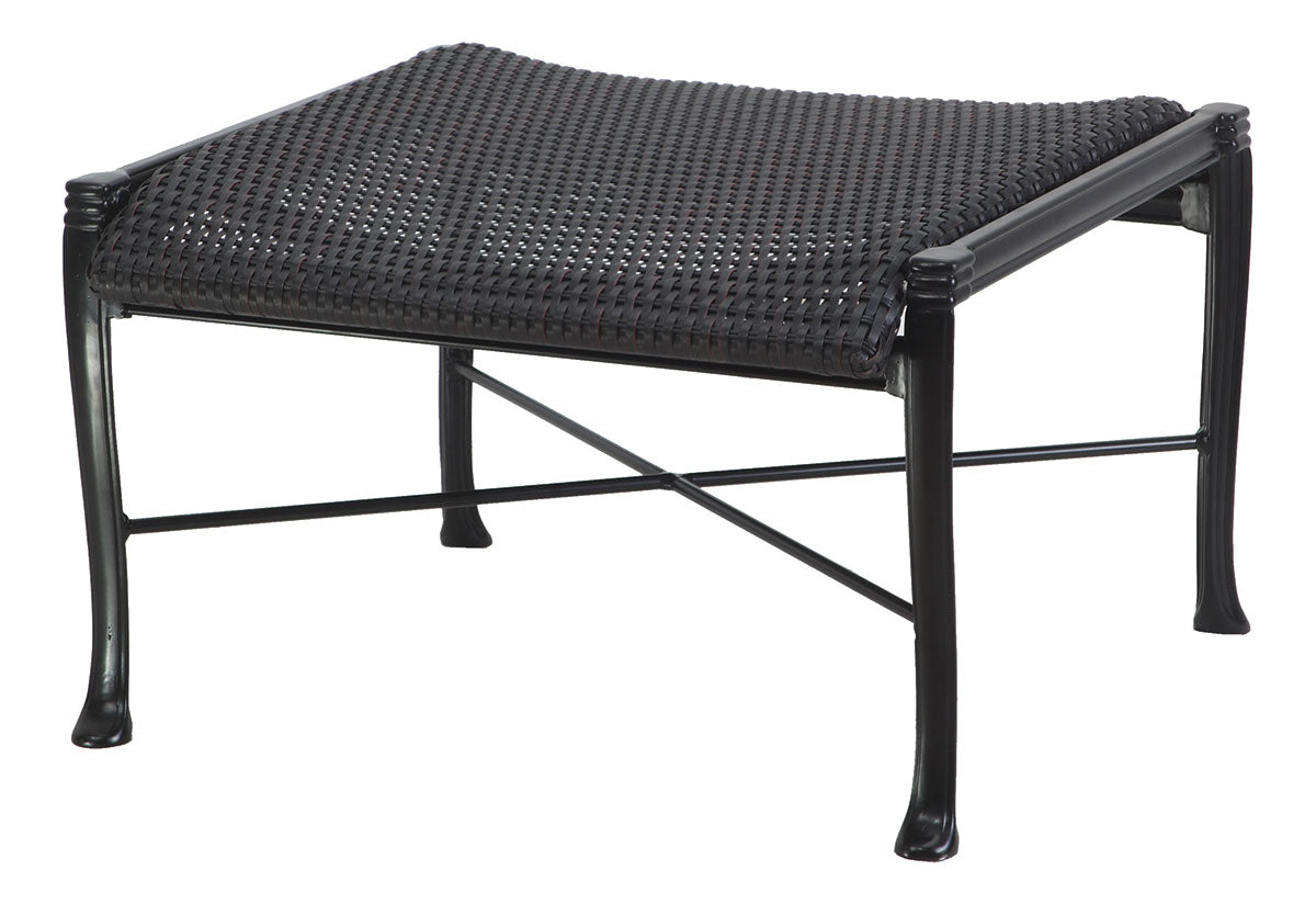 Gensun Michigan Woven Ottoman in Carbon